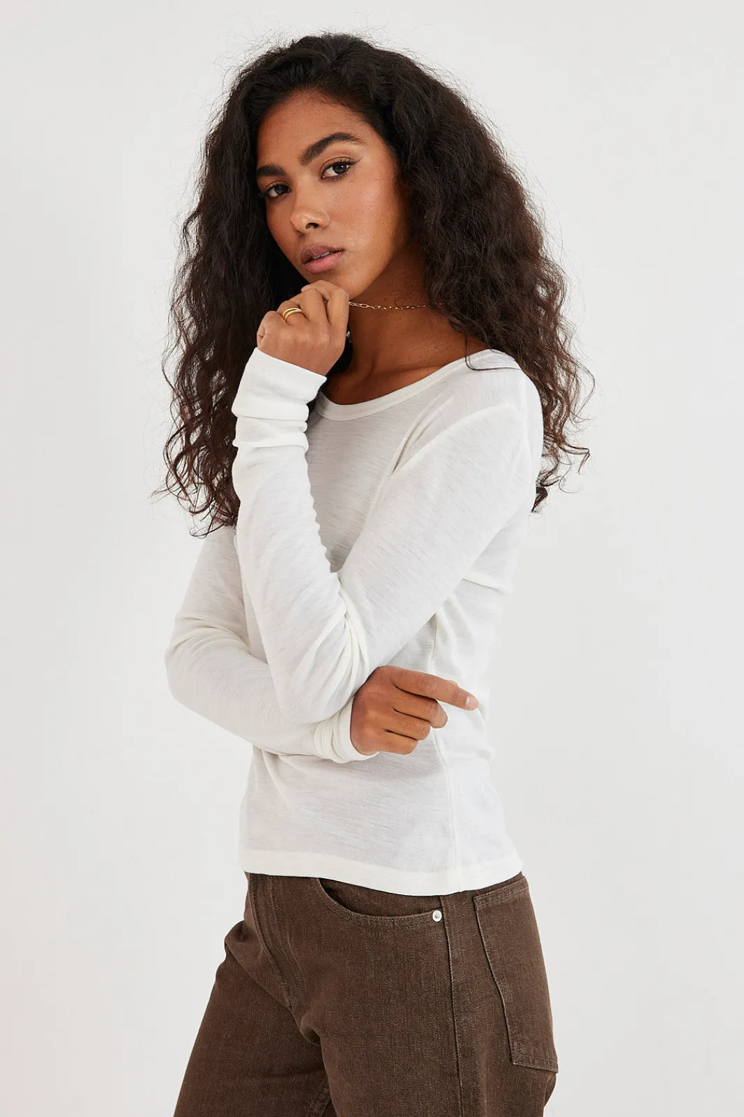 TALYA Longsleevy|Longsleevy^Longsleeve Merino off-white