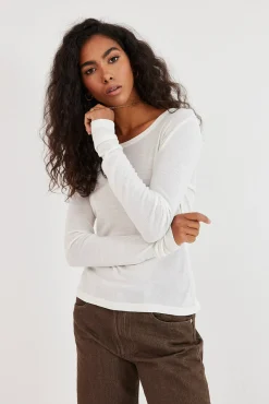 TALYA Longsleevy|Longsleevy^Longsleeve Merino off-white