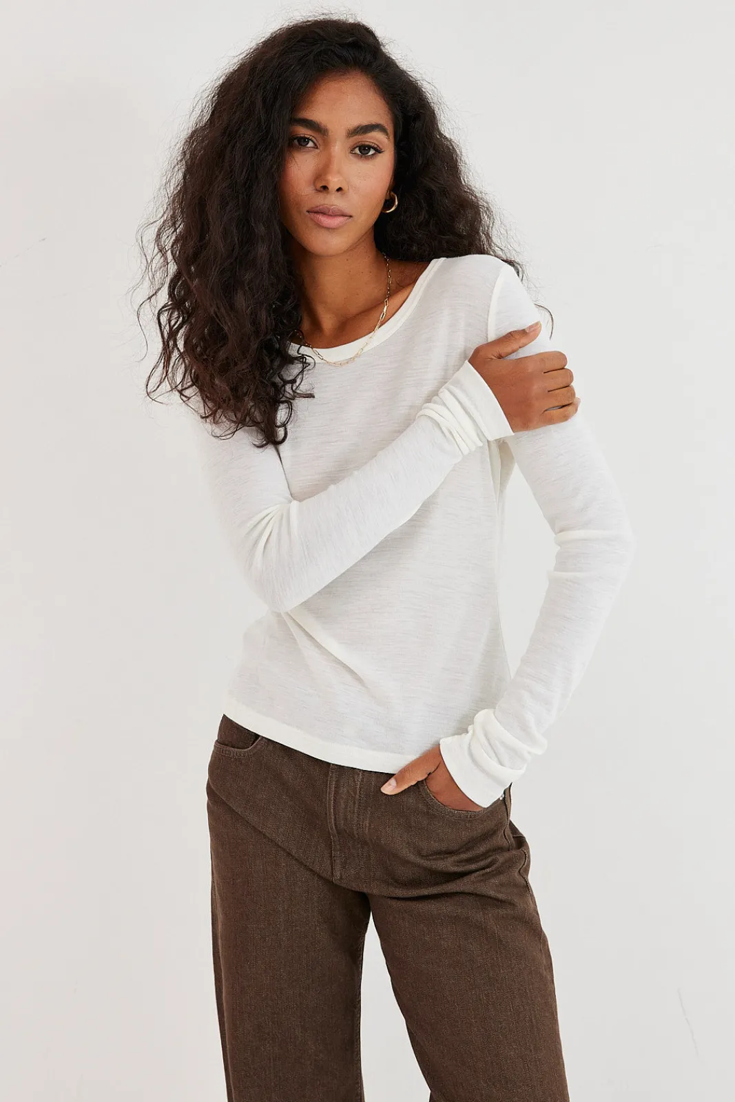 TALYA Longsleevy|Longsleevy^Longsleeve Merino off-white