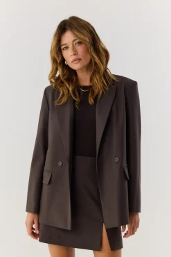 TALYA Marynarki^Marynarka James wool chocolate