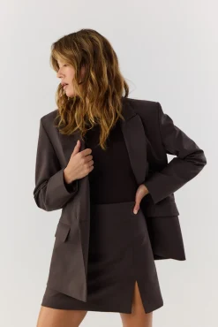 TALYA Marynarki^Marynarka James wool chocolate