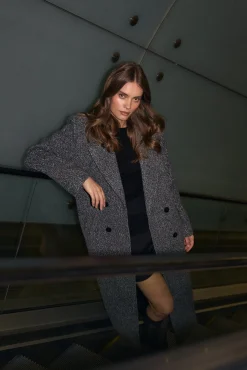 TALYA Płaszcze^Płaszcz Carmen dark grey melange
