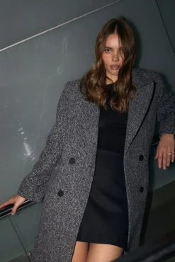 TALYA Płaszcze^Płaszcz Carmen dark grey melange