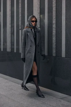 TALYA Płaszcze^Płaszcz Carmen dark grey melange
