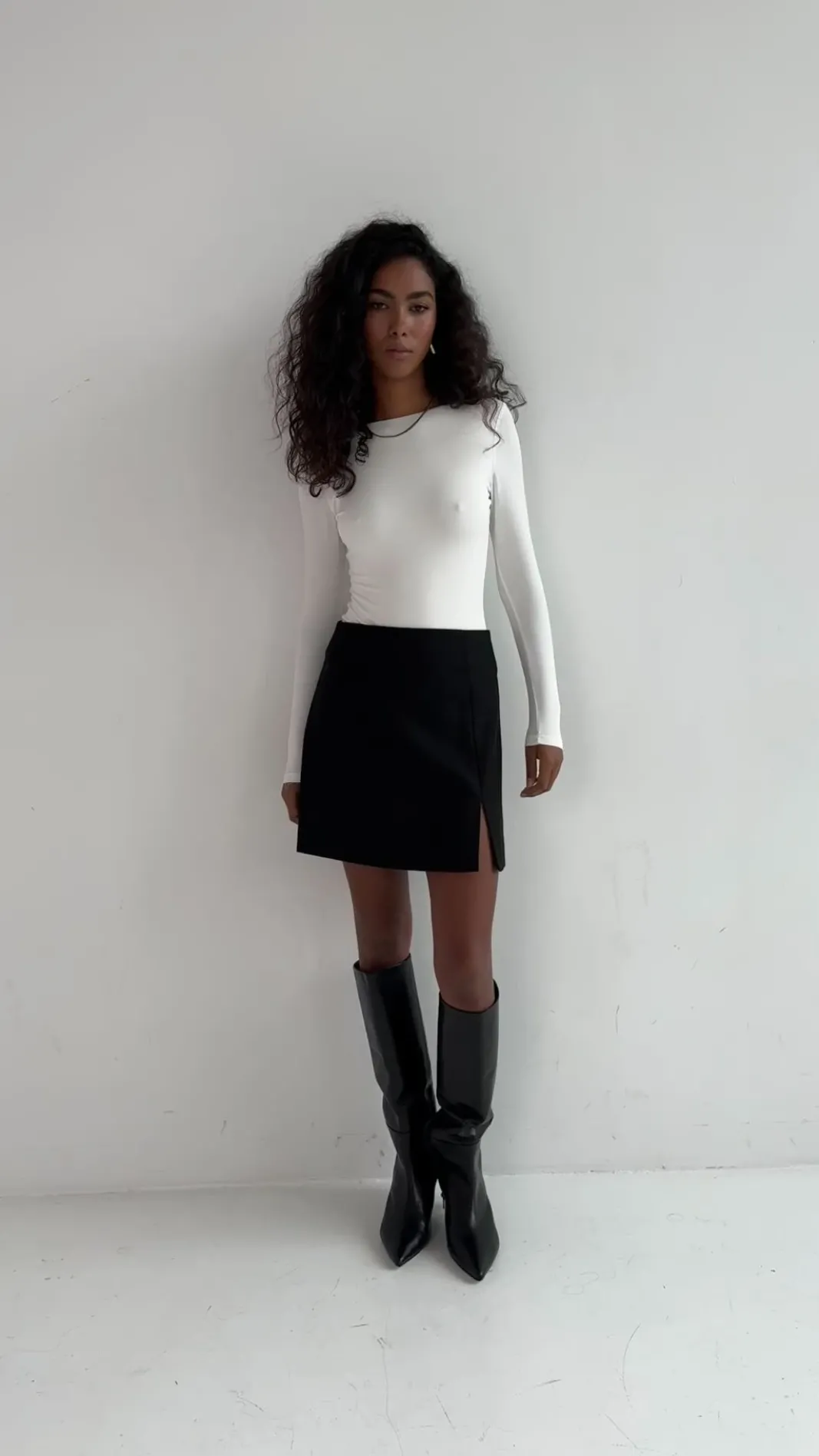 TALYA Spódnice^Spódnica Glen wool black