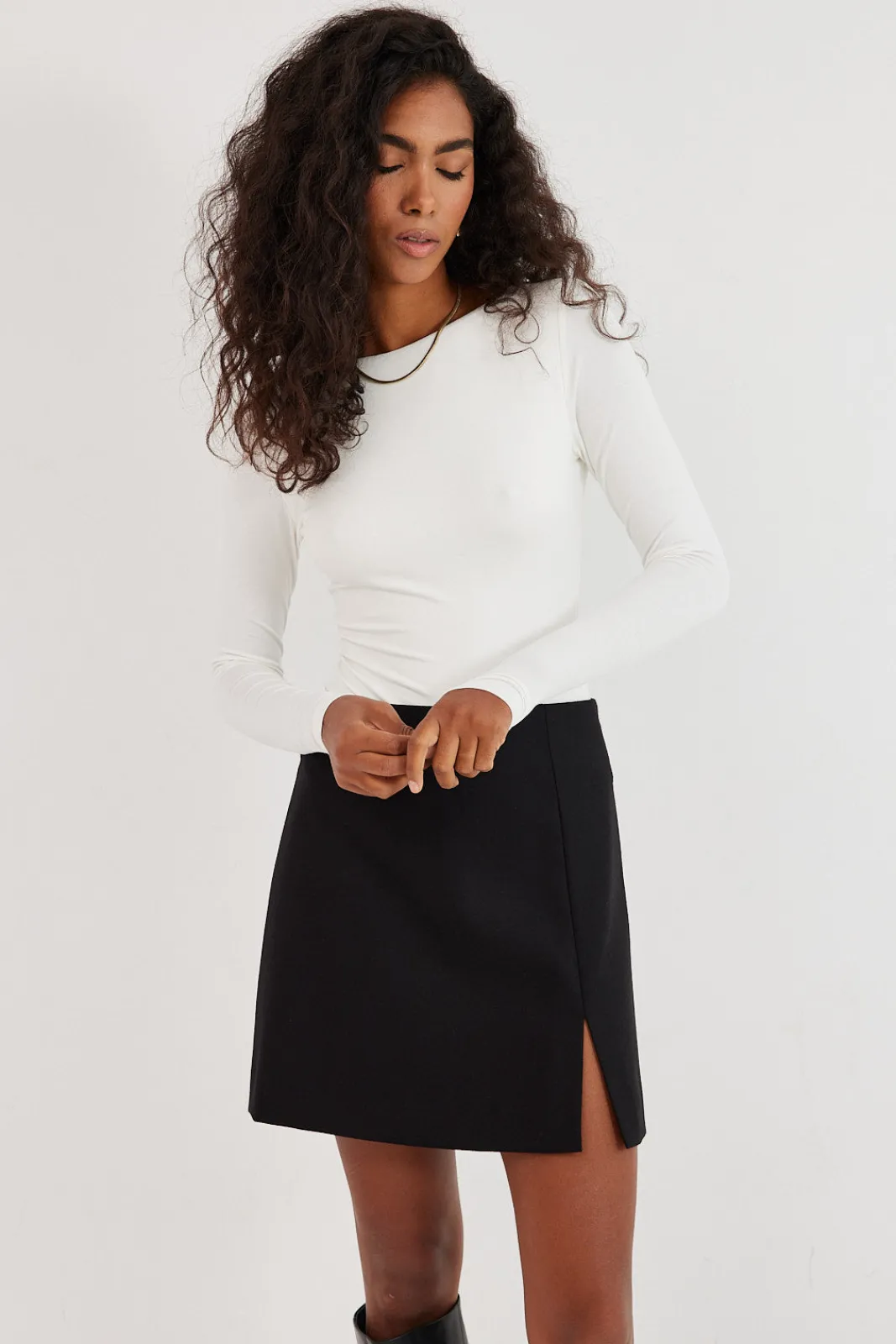 TALYA Spódnice^Spódnica Glen wool black