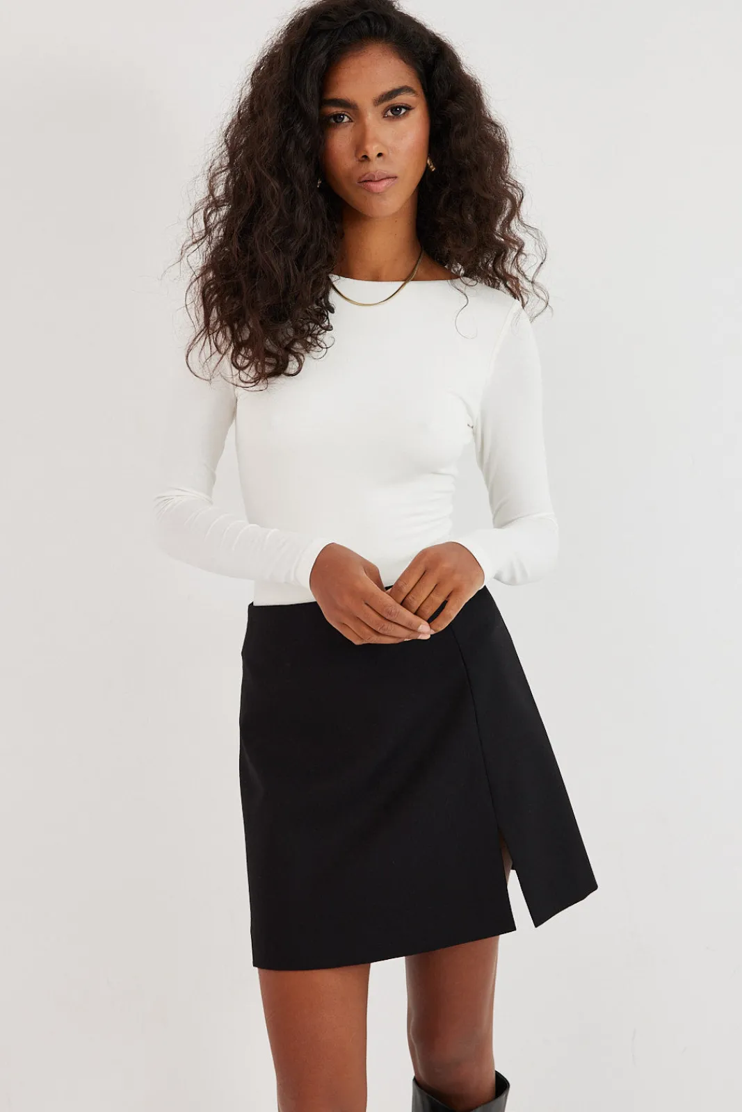 TALYA Spódnice^Spódnica Glen wool black