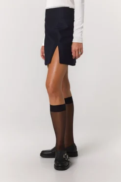 TALYA Spódnice^Spódnica Glen wool navy
