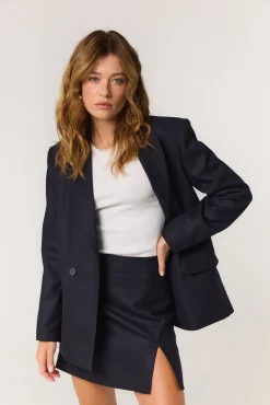 TALYA Spódnice^Spódnica Glen wool navy