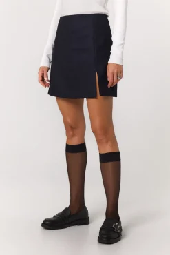 TALYA Spódnice^Spódnica Glen wool navy