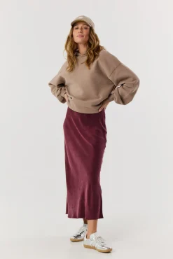 TALYA Spódnice^Spódnica Petra long burgundy