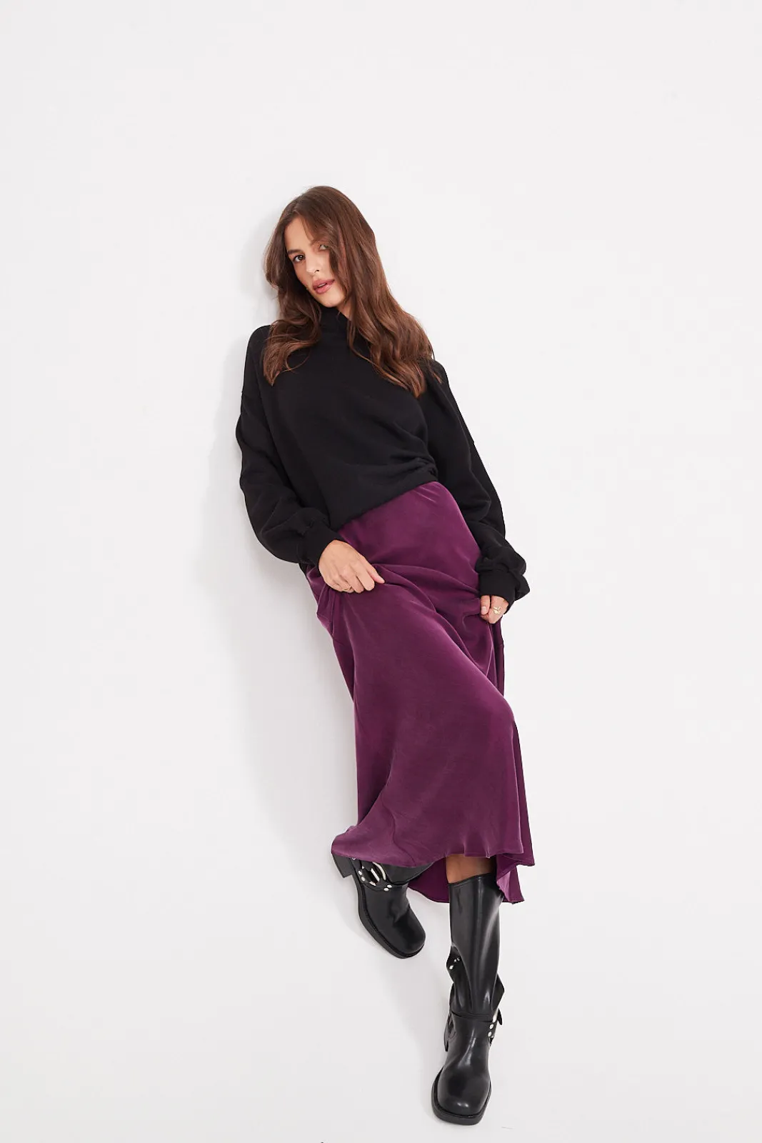 TALYA Spódnice^Spódnica Petra long plum
