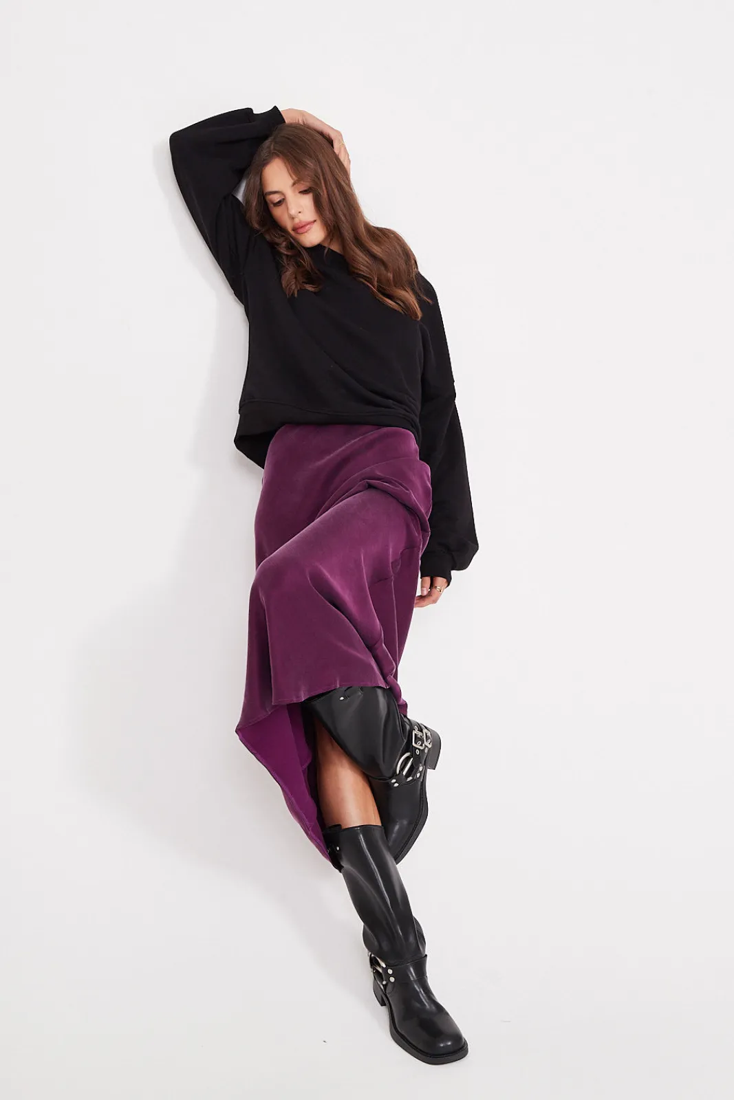 TALYA Spódnice^Spódnica Petra long plum