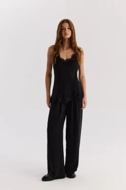 TALYA Spodnie^Spodnie Cupro black