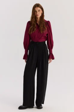 TALYA Spodnie^Spodnie Cupro black