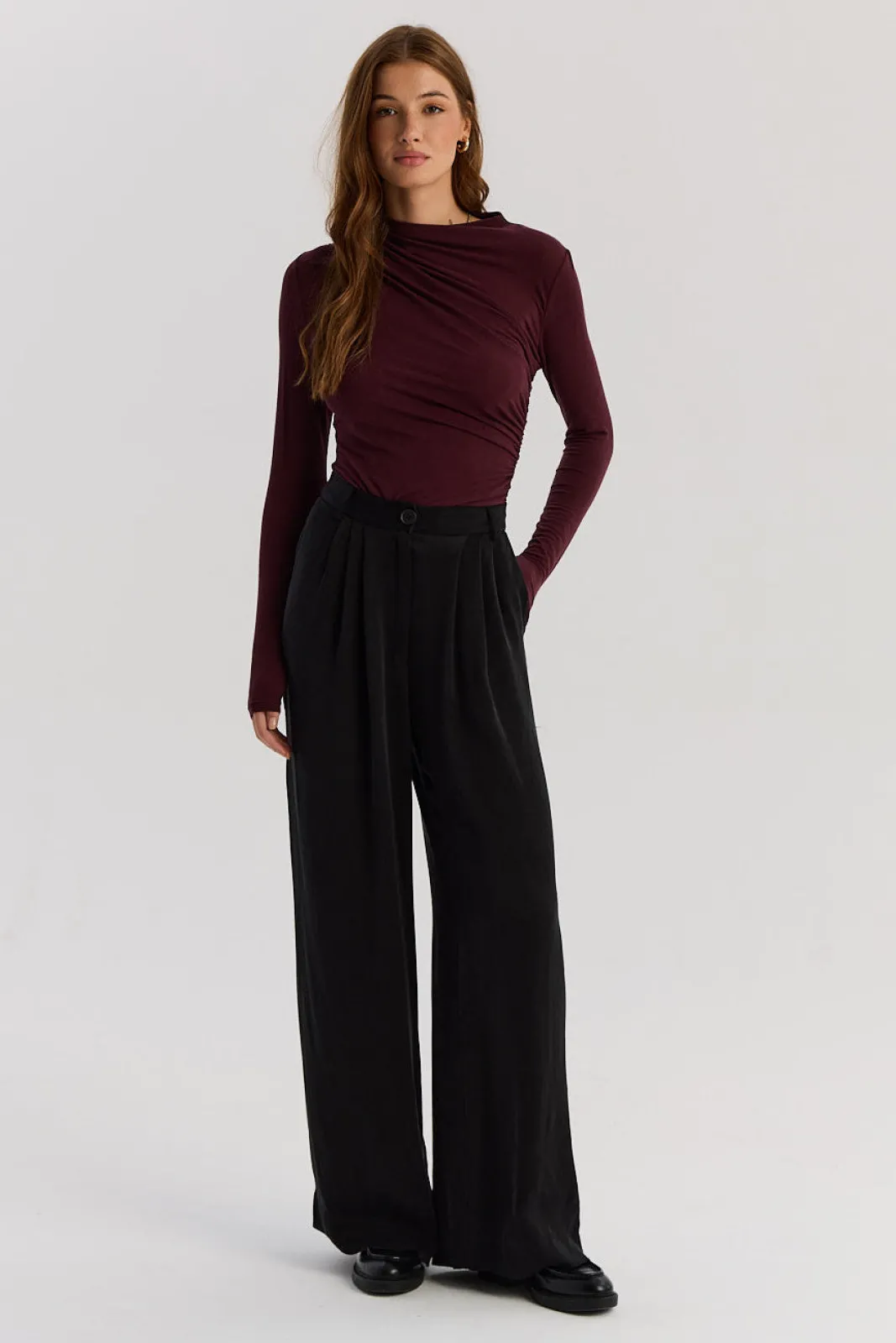 TALYA Spodnie^Spodnie Cupro black