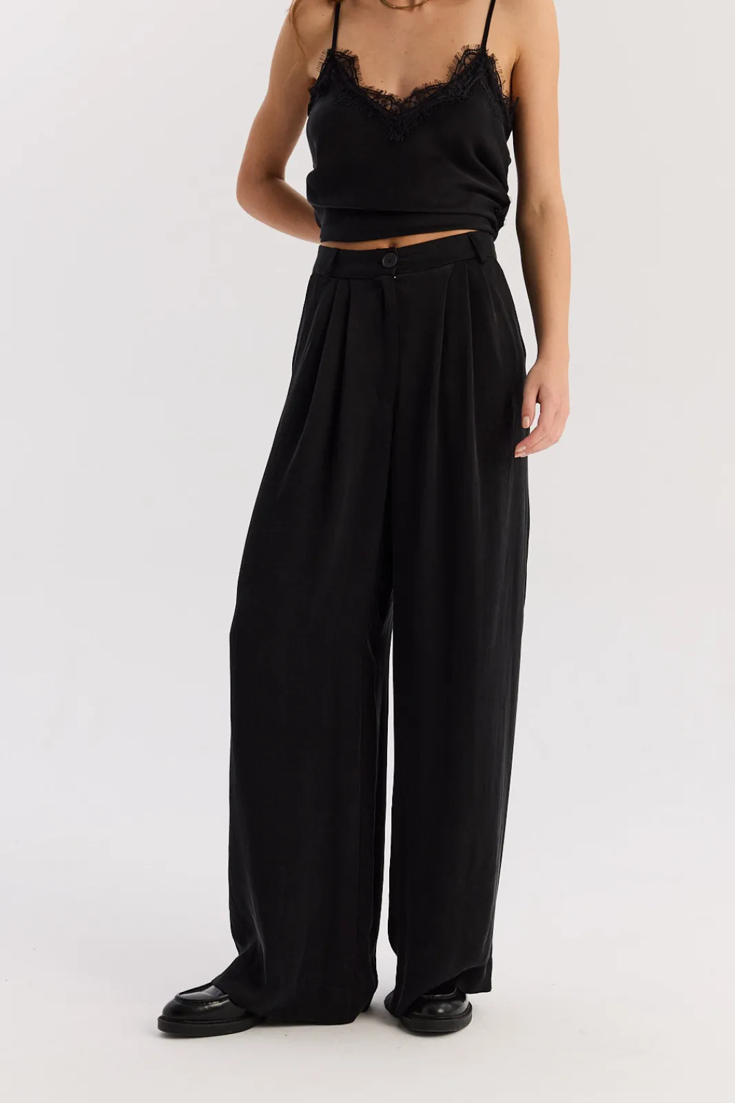 TALYA Spodnie^Spodnie Cupro black
