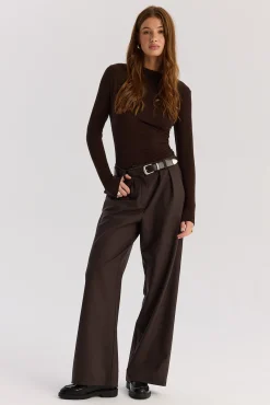 TALYA Spodnie^Spodnie Jackson wool chocolate
