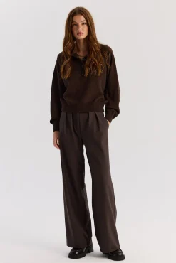 TALYA Spodnie^Spodnie Jackson wool chocolate