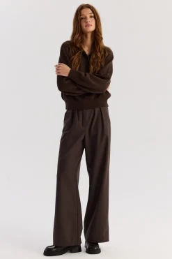 TALYA Spodnie^Spodnie Jackson wool chocolate