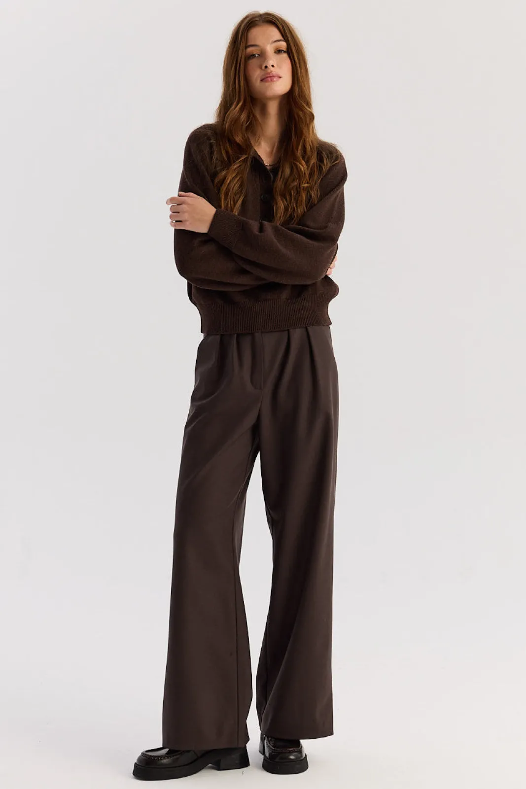 TALYA Spodnie^Spodnie Jackson wool chocolate