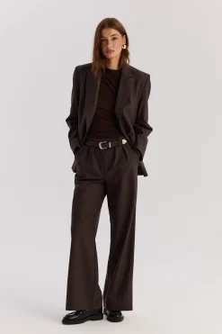 TALYA Spodnie^Spodnie Jackson wool chocolate