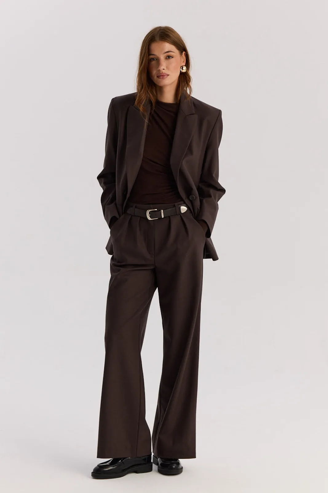 TALYA Spodnie^Spodnie Jackson wool chocolate