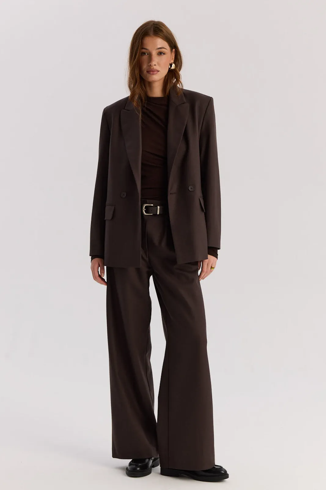 TALYA Spodnie^Spodnie Jackson wool chocolate
