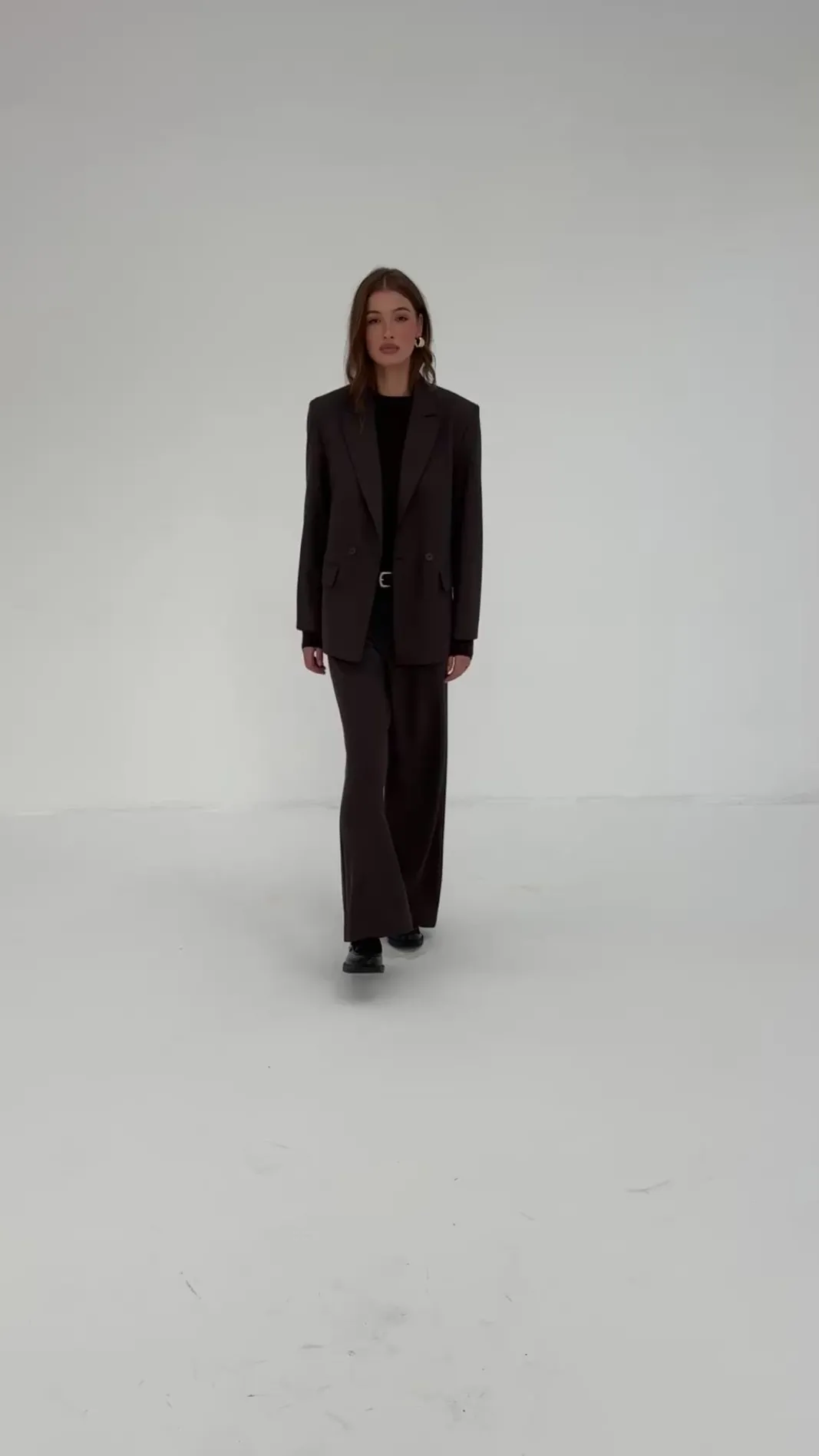 TALYA Spodnie^Spodnie Jackson wool chocolate