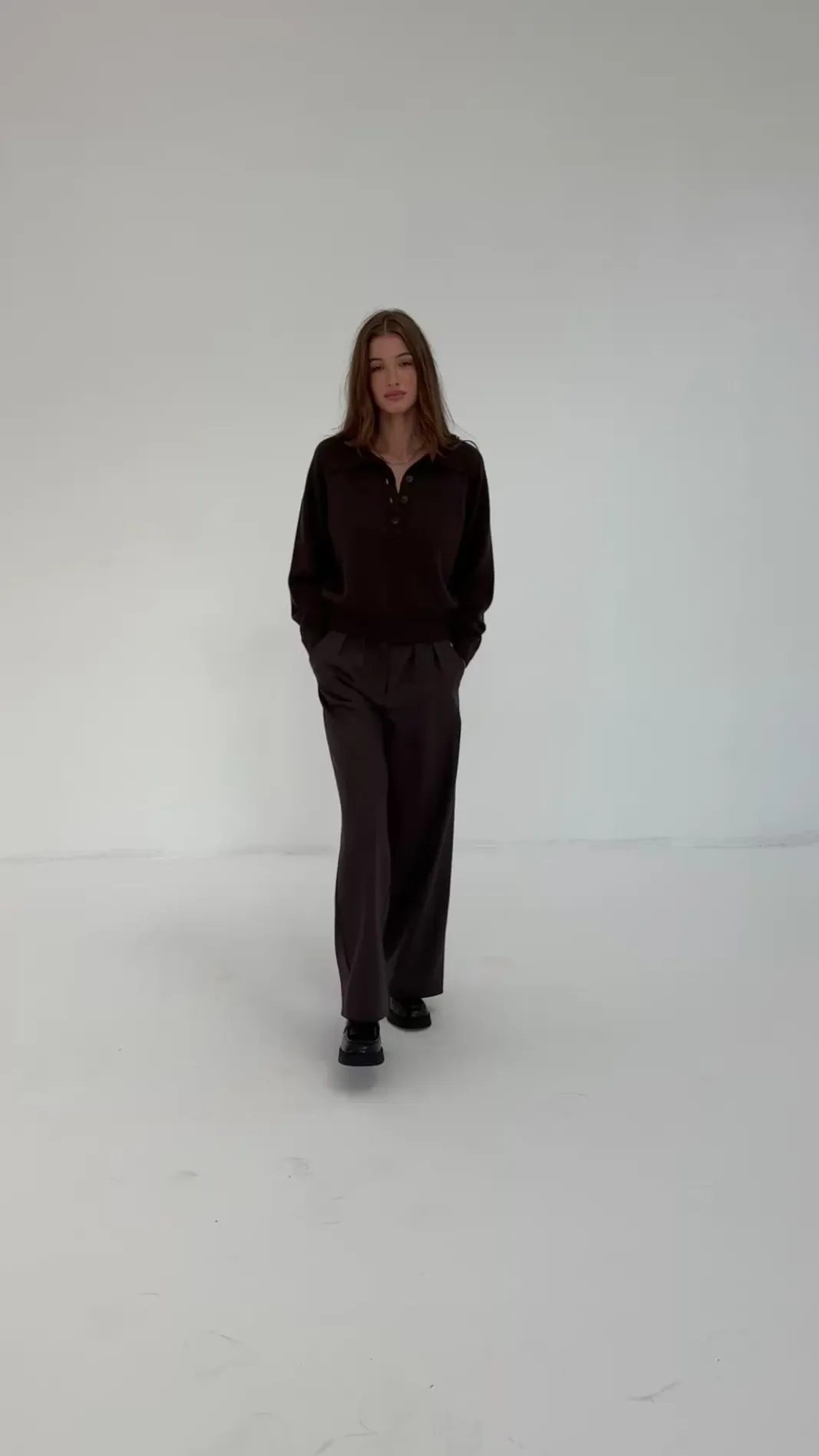 TALYA Spodnie^Spodnie Jackson wool chocolate