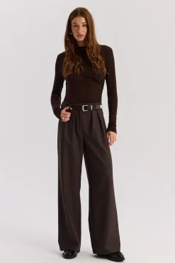 TALYA Spodnie^Spodnie Jackson wool chocolate