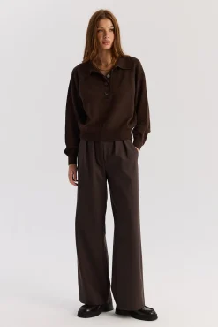 TALYA Spodnie^Spodnie Jackson wool chocolate