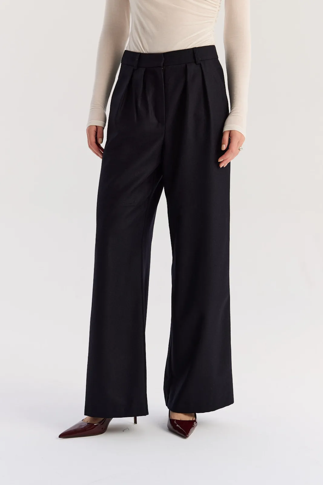 TALYA Spodnie^Spodnie Jackson wool navy
