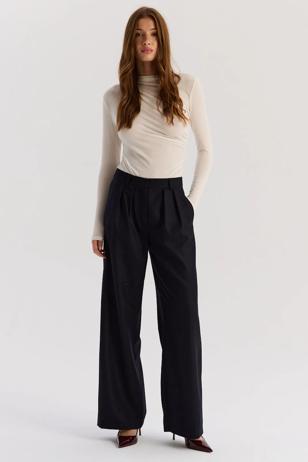 TALYA Spodnie^Spodnie Jackson wool navy