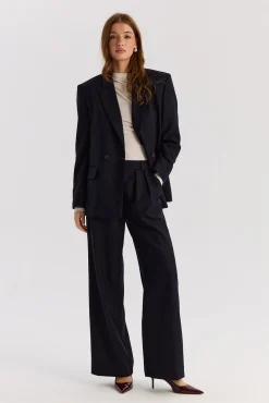 TALYA Spodnie^Spodnie Jackson wool navy