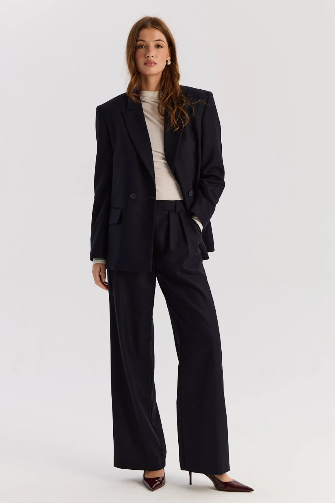 TALYA Spodnie^Spodnie Jackson wool navy