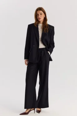 TALYA Spodnie^Spodnie Jackson wool navy