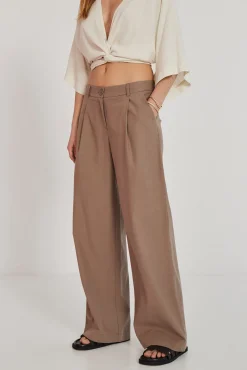TALYA Spodnie^Spodnie Logan mocca mousse