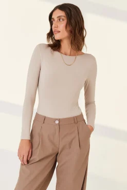 TALYA Spodnie^Spodnie Logan mocca mousse