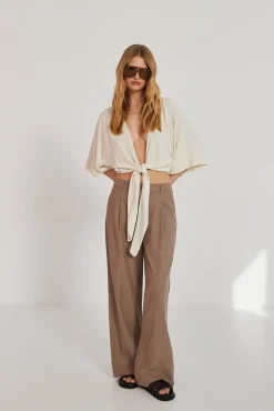 TALYA Spodnie^Spodnie Logan mocca mousse