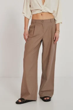 TALYA Spodnie^Spodnie Logan mocca mousse