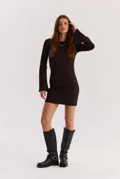 TALYA Sukienki^Sukienka Sharon short dark chocolate