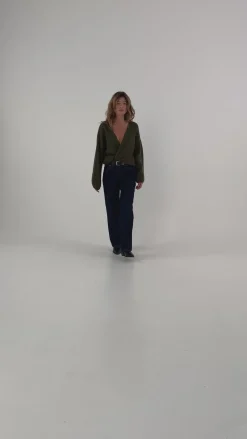 TALYA Swetry^Sweter kardigan Ingrid khaki