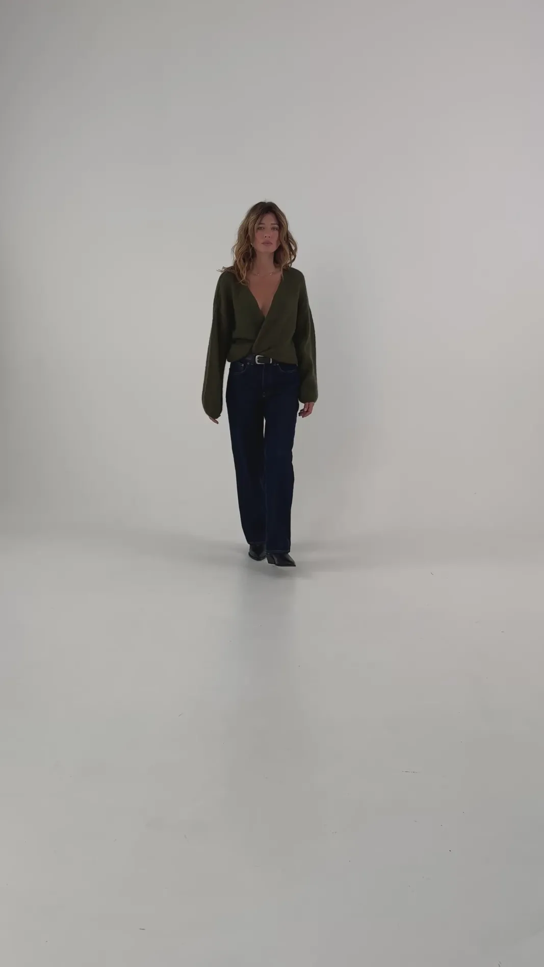 TALYA Swetry^Sweter kardigan Ingrid khaki