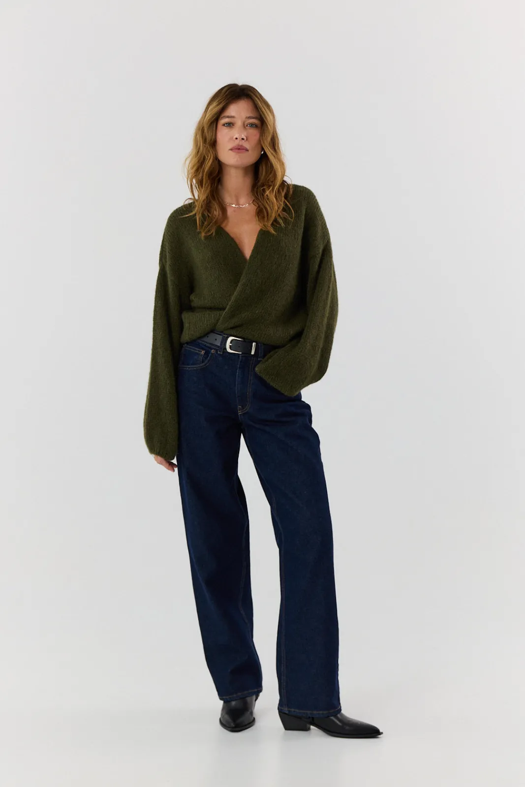 TALYA Swetry^Sweter kardigan Ingrid khaki