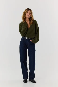 TALYA Swetry^Sweter kardigan Ingrid khaki