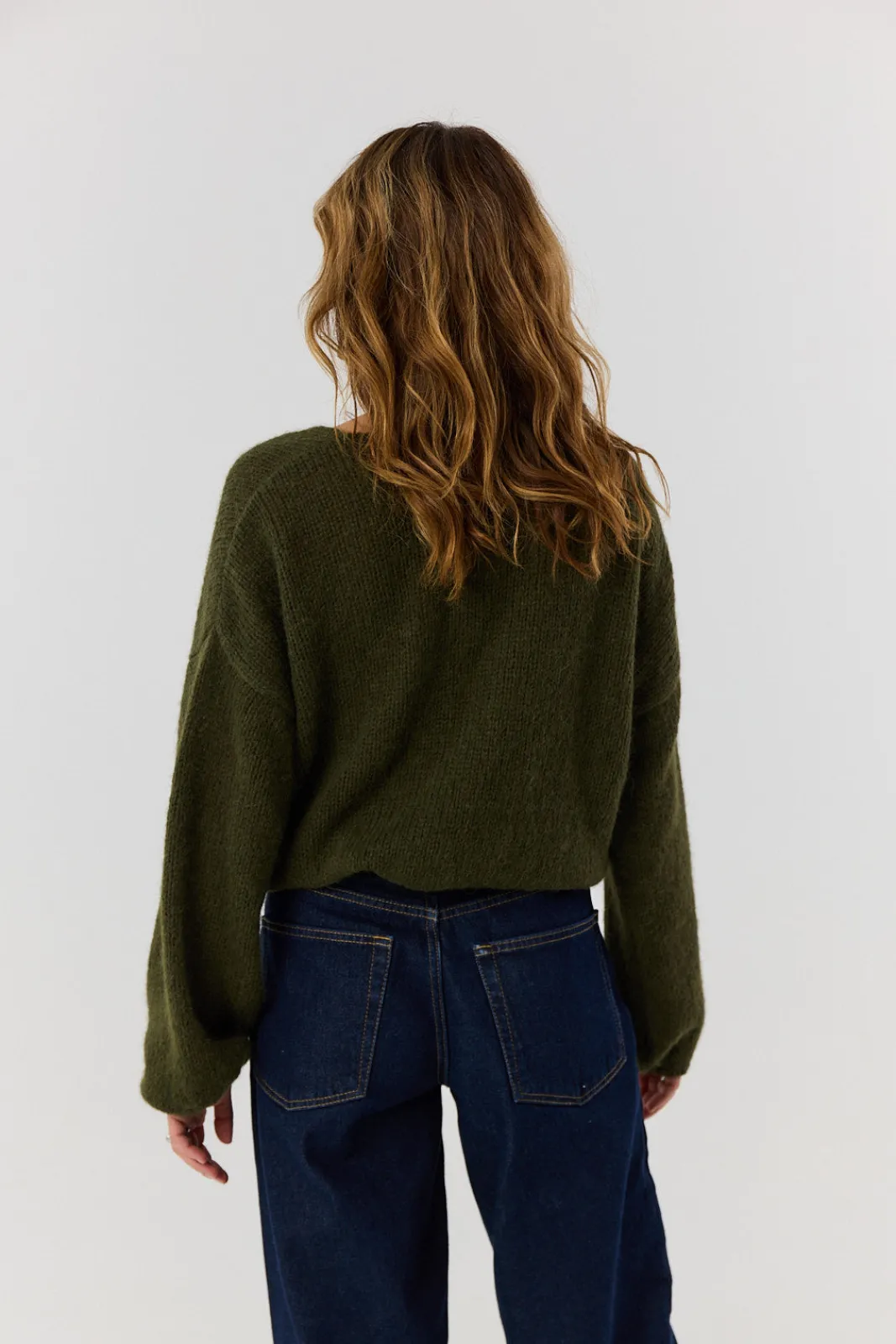 TALYA Swetry^Sweter kardigan Ingrid khaki