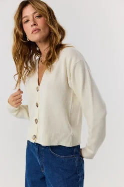 TALYA Swetry^Sweter kardigan Miley cream