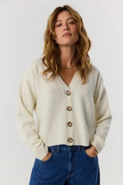 TALYA Swetry^Sweter kardigan Miley cream