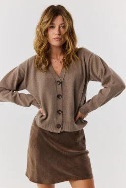 TALYA Swetry^Sweter kardigan Miley latte